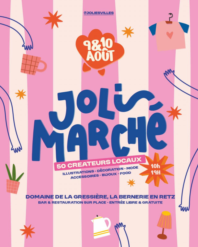 Idée de sortie en famille ou entre amis - animation Le marché d'été, marché de créateurs